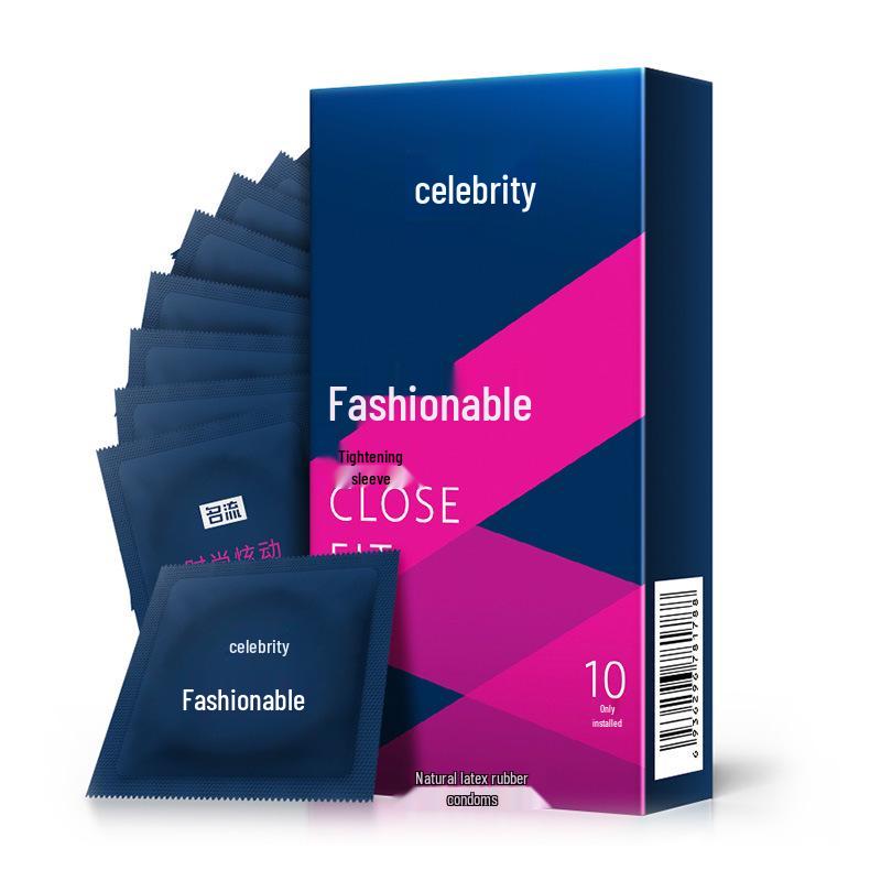 Ultra Thin Ribbed & Lubricated Condoms with Hyaluronic Acid - 10 Pack Adult Sex Toy