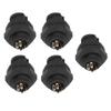 5 Pcs 4 Pin Front Panel Mount Socket 716in 28UNS Thread Connection Welding Wiring IP67 Aviation