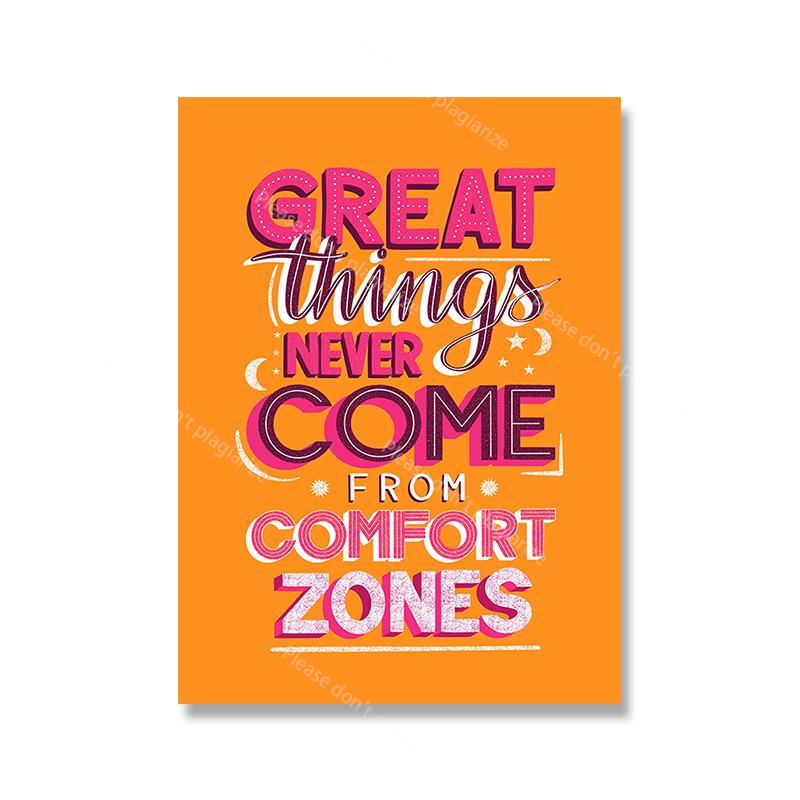 Motiverende Positieve Citaat Print Typografie Inspirerend Poster Opbeurende Muurkunst Blij Citaat Canvas Schilderij Kinderkamer Decor