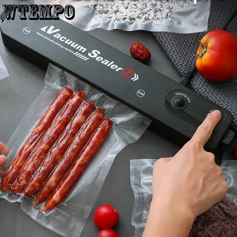 Kuchyňský vakuový balicí stroj pro domácnost s 10 ks vakuových sáčků Domácí balicí stroj na vakuové těsnění na potraviny