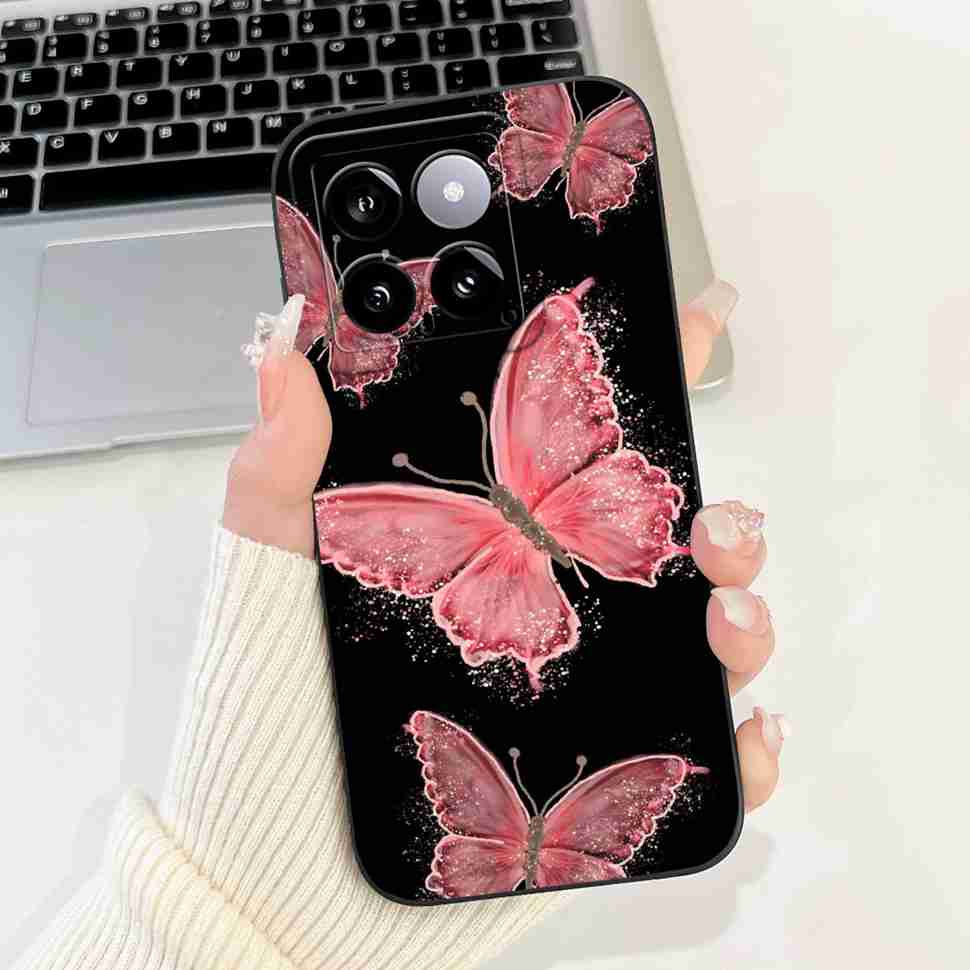 Cover For Xiaomi 14 Case Silicone Shockproof Soft Camera Protective Pattern Matte For Xiaomi 14 Mi14 Xiaomi14 5G 2023 Cases