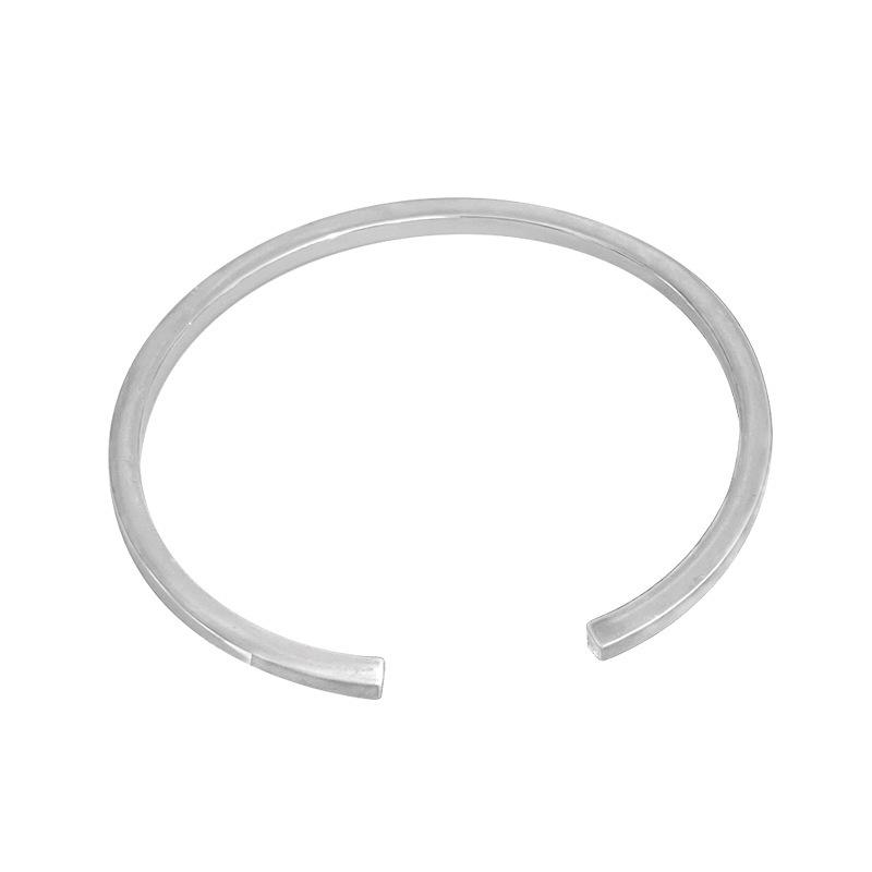 Silver Letter Square Plate Bracelet for Women - Fashionable, Modern, High-End Wristband Jewelry. sl3775