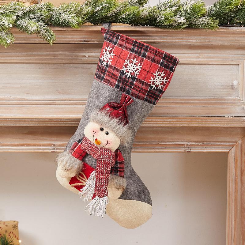 Christmas Sock Gift Bag Christmas Decorative Sock Christmas Eve Christmas Gift Children's Christmas Tree Pendant Candy Bag