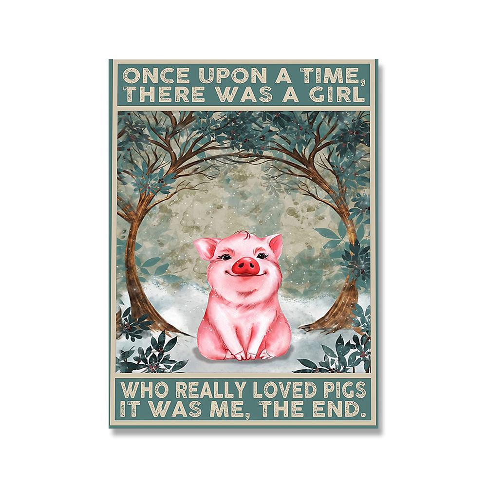 

Никогда не доверяйте тощему шеф-повару. Плакаты и принты. Милая свинья в бандане. Картина на холсте. Девочка любит свинью. Настенная картина. Домашний декор. 21x30cm No Framed