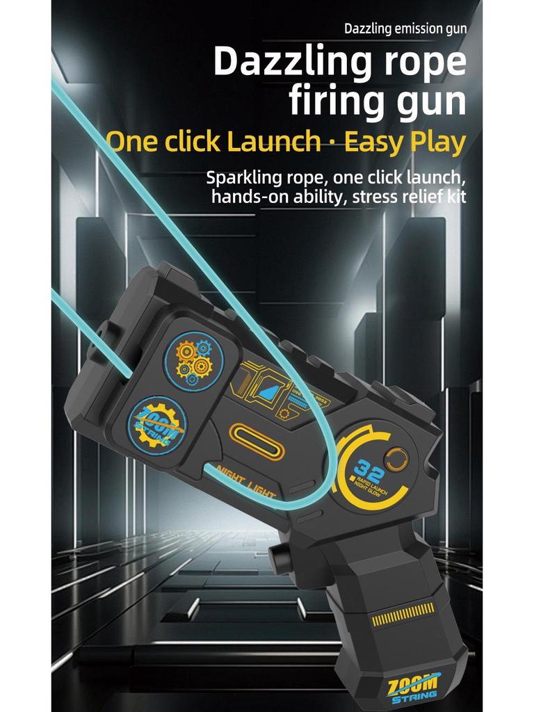 Luminous High-Speed Electric String Launcher Toy for Decompression and Learning