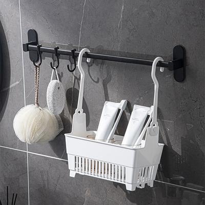 Aufbewahrungskorb mit Haken zum Aufhängen, Organizer für Haushalts-Duschzubehör, für Zuhause, Küche, Bad, Toilette, multifunktionaler Behälter
