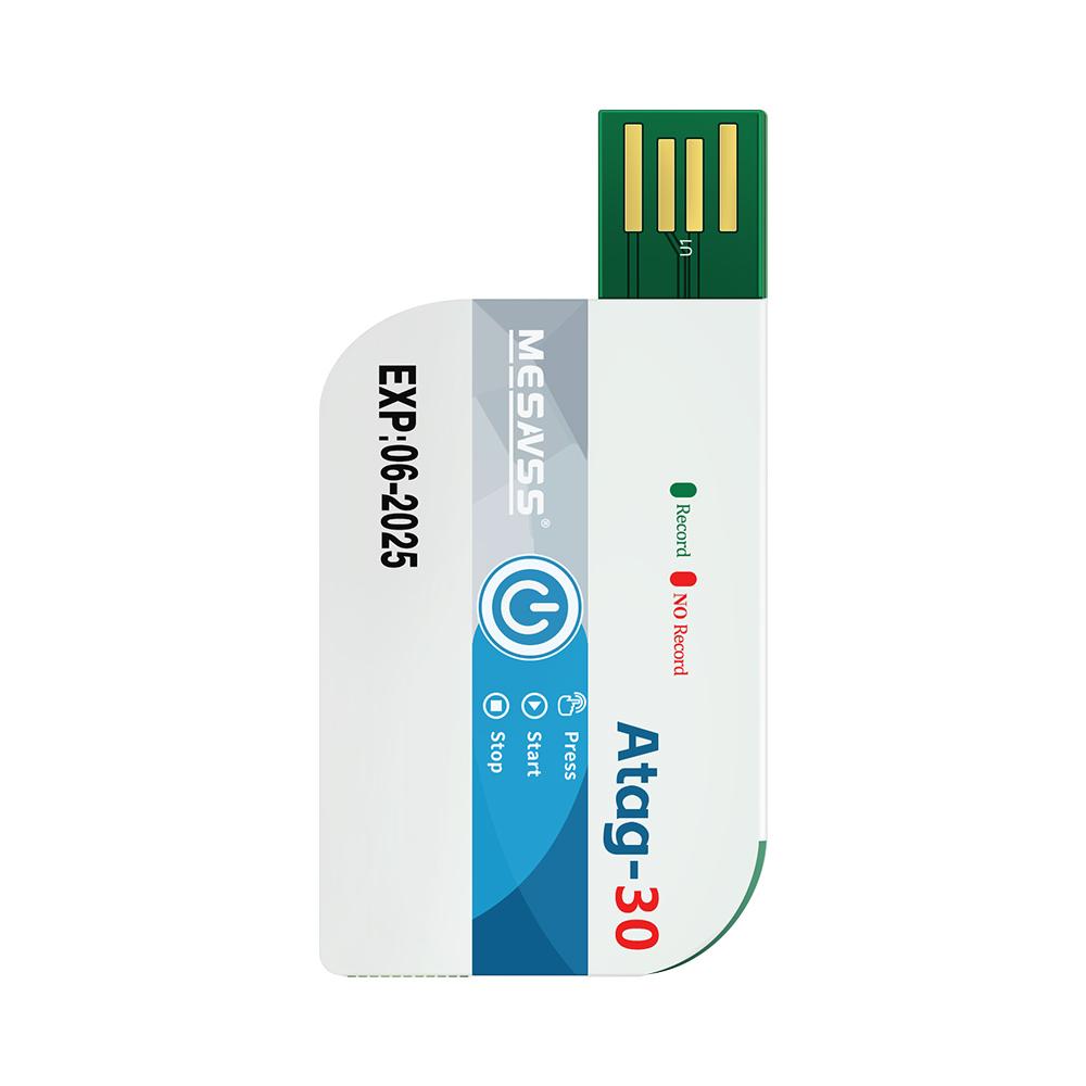 180 Days Temperature Recorder USB Temperature Data Logger with 60000 Points With App Warning Disposable For Cold Chain Transport