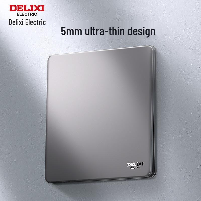 DELIXI 16A Wall Switch Socket for Air Conditioner & Computer, Household Panel, 86 Type, Starry Sky Gray.