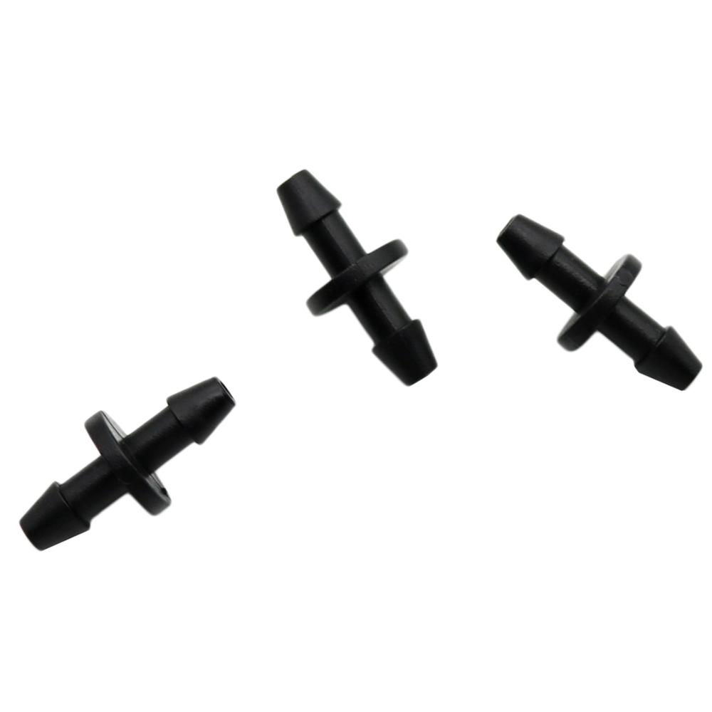 3mm Quick Connector Double Barbed Connector Tank Adapter Tap  Fitting Hose Fittings Industrial Cooling for 1/8" Hose 50 Pcs
