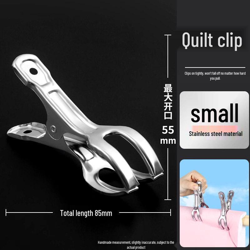 

Windproof Large Clothes Drying Rack with Extra Large Clips for Socks and Quilts