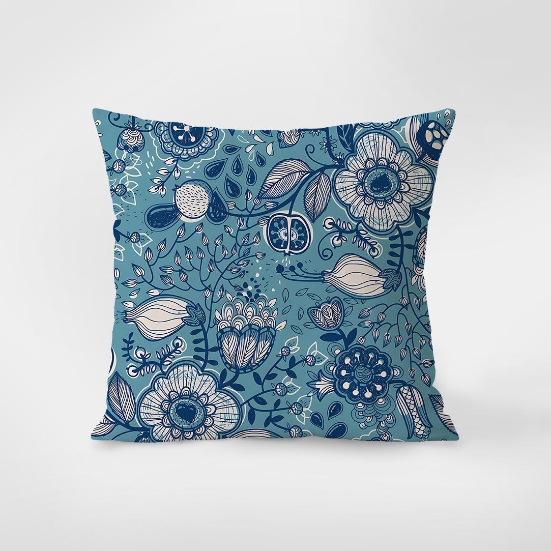 

Блакитна проста декоративна наволочка для спальні та вітальні. Квадратна подушка 45x45cm