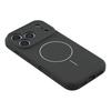 (Black) For iPhone 17 Pro Max Case Compatible with MagSafe Liquid Silicone + PC Phone Cover with Camera Touch Control Button