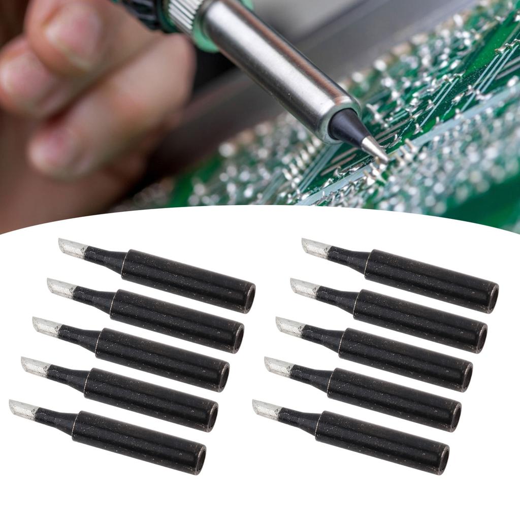 10Pcs Soldering Iron Tips Inner Heat Type Black Welding Industrial Supplies 900MT3C