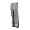 Men's Baggy Bell-Bottom Jeans Elastic Denim Casual Work Pants Vintage Patchwork Flared Trousers for Casua… More