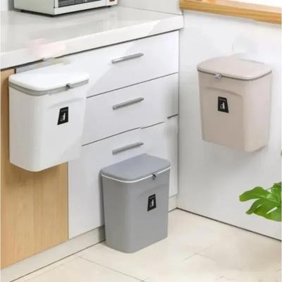 7L / 9L Wandmontierter Mülleimer mit Deckel Abfalleimer Küchenschranktür Hängender Mülleimer Müll Auto Recycling Mülleimer Müll