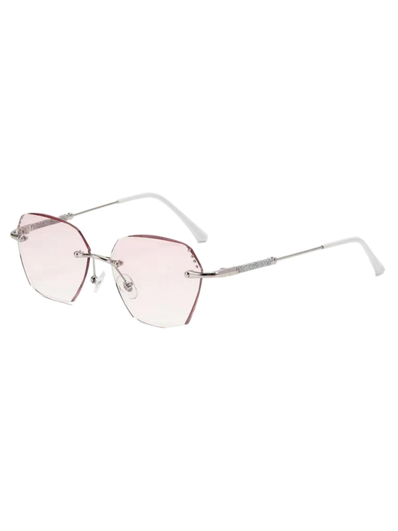 

Diamond Trimmed Diamond Rimless Reading Glasses Elegant And Fashionable Women S Reading Glasses +4.0