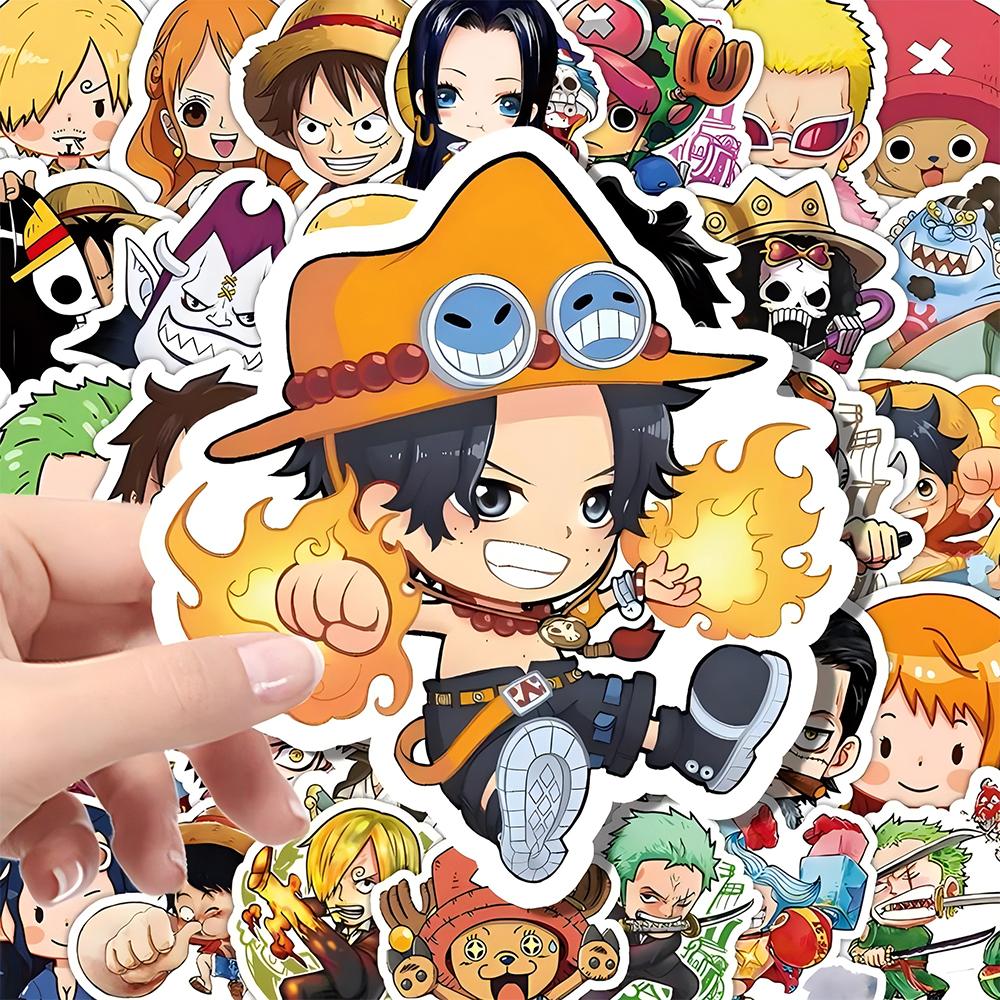 10/30/55pcs ONE PIECE Anime Cute Luffy Zoro Stickers Kawaii Cartoon Q Version Sticker Decals Phone Suitcase Laptop Sticker Toys