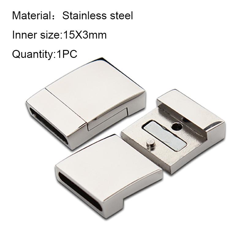 Louleur Magnetic Clasps Bracelets Connector End Clasp Flat Leather Cord Lazy Shoelace Buckle Jewelry Findings Magnets Fasteners
