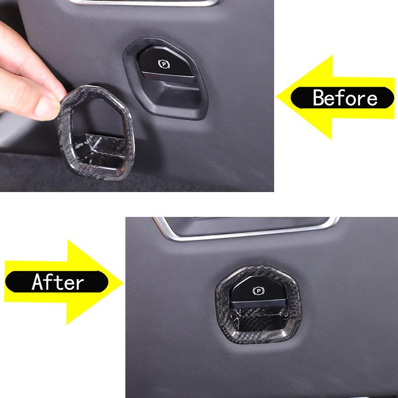 Real Carbon Fiber For Lotus EMIRA 2026-2026 Car P Gear Handbrake Switch Decorative Frame Sticker Car Interior Accessories