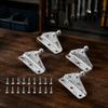 4pcs 10mm Ball Stud Ball Stud Brackets Zinc Plated Steel L-Type Brackets  Gas Spring Struts