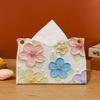 Sunflower Landscape Tissue Box Holder for Home, Dining Table, and Car