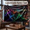 Skull Gothic Theme Throw Blanket Custom Name Text Personalized Blanket Soft Cozy Blanket for Home Sofa Bed