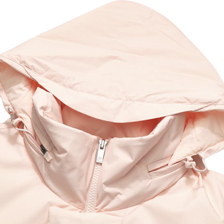 Fila Casual Solid Color Long Sleeve Hooded Down Jacket Women Outerwear Unnamed-Pink F11W147924F-PK