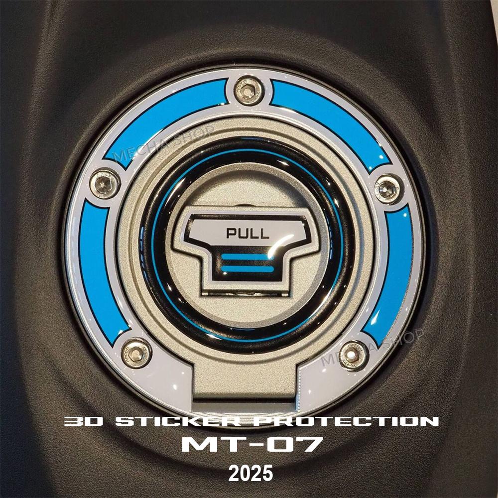 Motorcycle Fuel Tank Pad Stickers 3D Tank Protection Decals Waterproof For MT-07 MT 07 2025