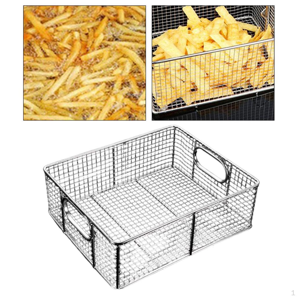 Fritteusenkorb Frittieren Rechteckig Multifunktional Frittieren Servieren Essen Küche Kochen