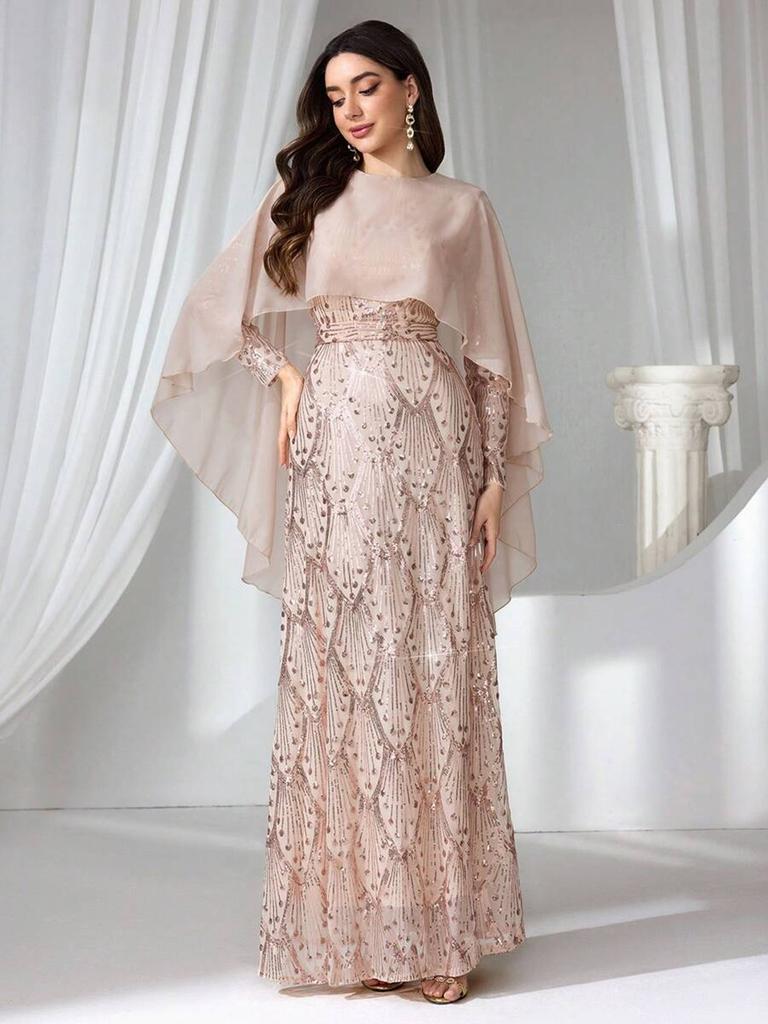European and American wholesale banquet elegant long socialite cool aura queen dress
