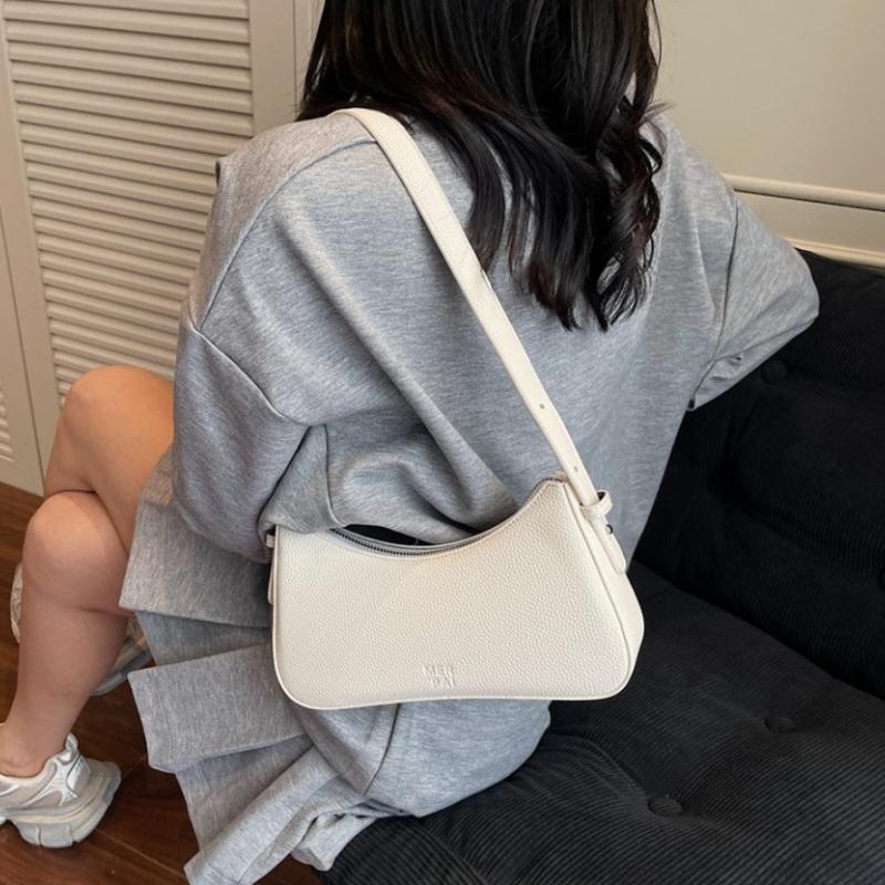 Light Luxury Solid PU Underarm Bag for Women 2026 High Quality Trendy Soft Leather Bags New Simple Sweet Casual Shoulder Bags