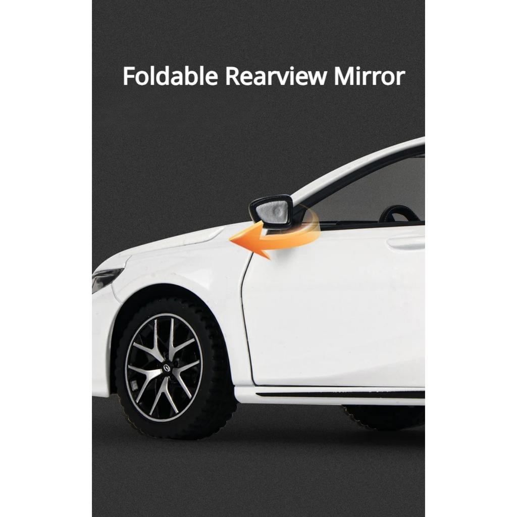 1/24 Trumpchi EMPOW55 Car Model Toy Diecast Metal Shock Absorption Street Sports Vehicle Sound and Light for Children Gift