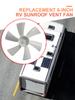 Replacement Vent Fan Blades 6 Blades Replacement Fan Blade Motor Exhaust Fan for Elixir Ventline 12 Volt Motor Roof Vent