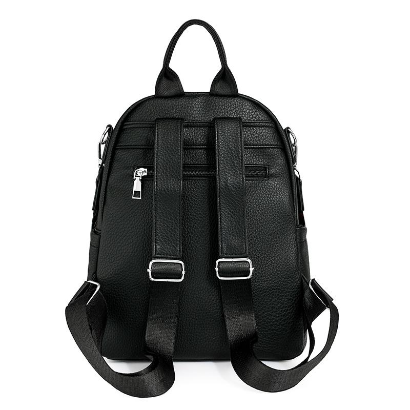 Soft Leather Backpack Student Schoolbag Large Capacity Travel Bag PU Women's Backpack