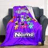 Customiz Name Personality Smiling Critters Blanket Soft &Warm Sofa Office Bed Travel Lunch Break Blanket, Gift Suitable All Seasons