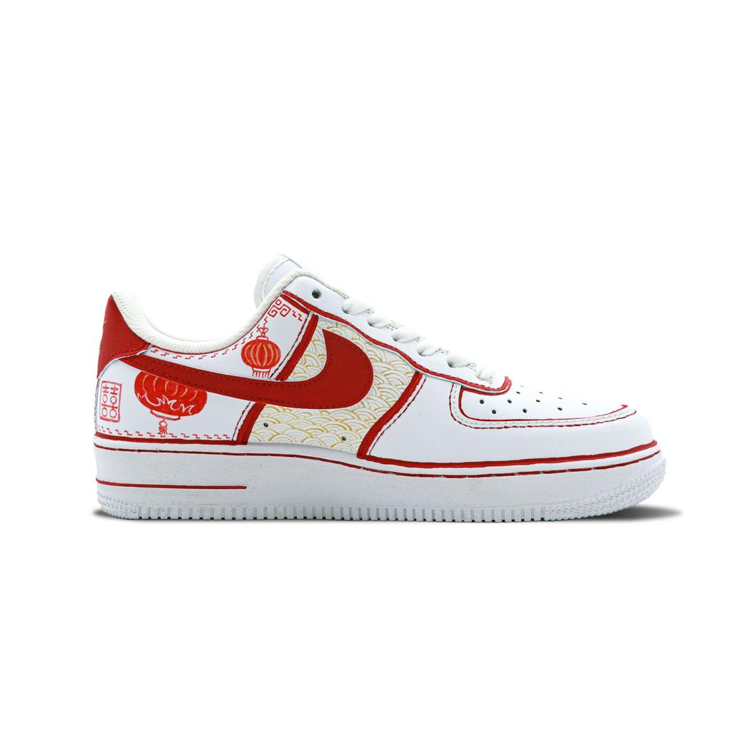 Nike Air Force 1 Low top Skateboard-Schuhe Damen Weiß Rot DD8959-100(Team147-)