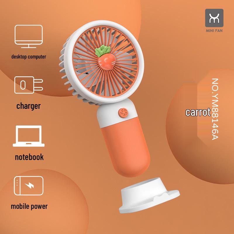 Portable Mini Cartoon Fruit Flower USB Desktop Fan