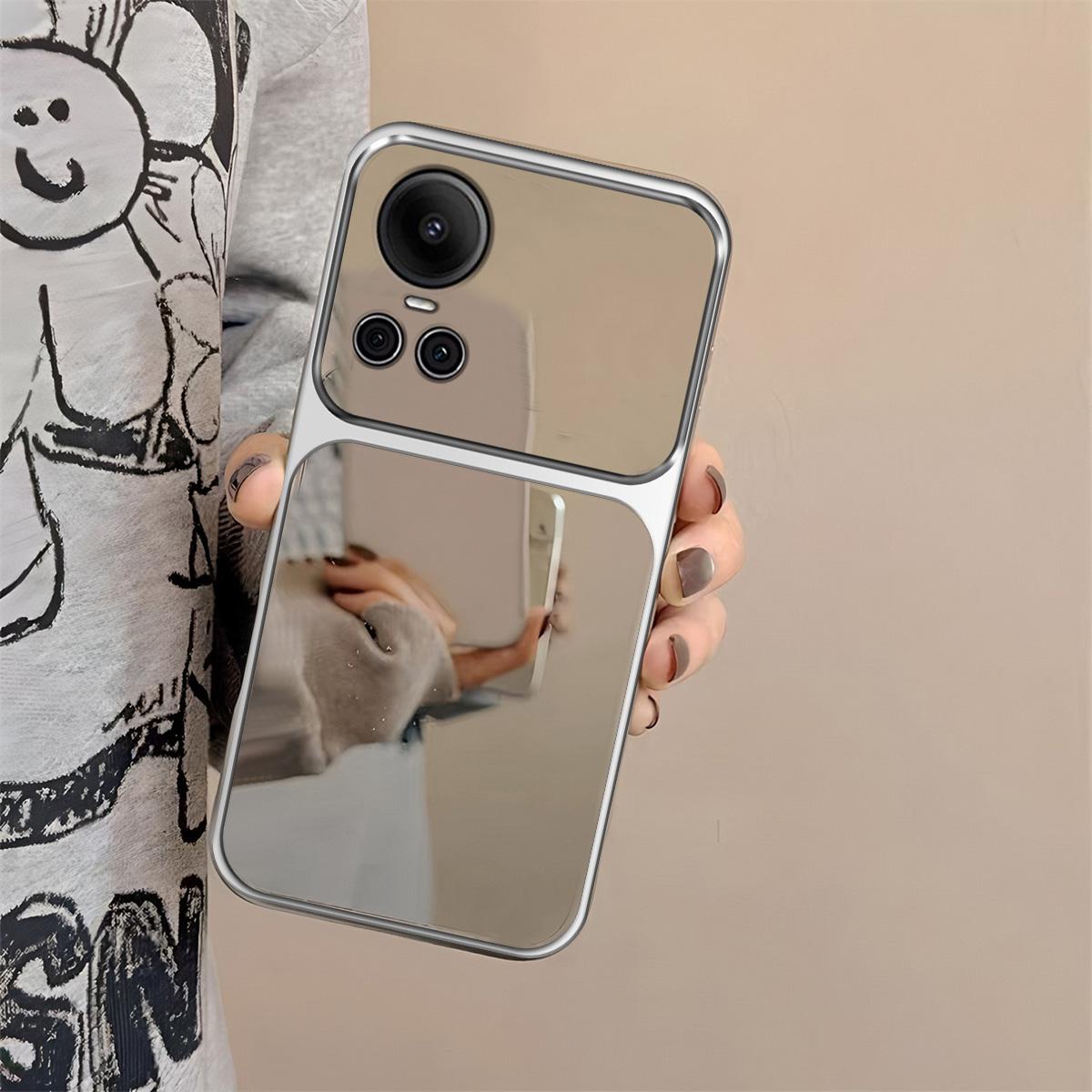 Case for OPPO Reno10pro 5G,Reno10 5G Trending Big Window Cover Mirror Phone Casing Reno10pro 5G