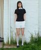 Woman Women'S Hidden Elastic Waist Short Slacks [White]