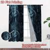 2D FLAT PRINTING 2pcs Curtains (Without Rod) and Wolves Twilight Light Filtering Chic Curtains Versatile Fabric Curtains Easter