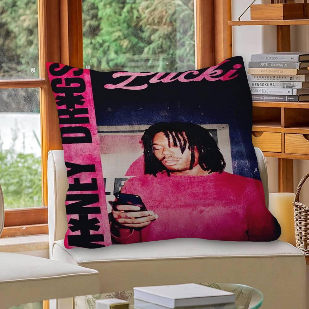 Rapper W-WAKE UP LUCKI 45*45cm Cushion Cover Pillow Cover Decor Pillowcase Home Pillowcase for Couch Pillow