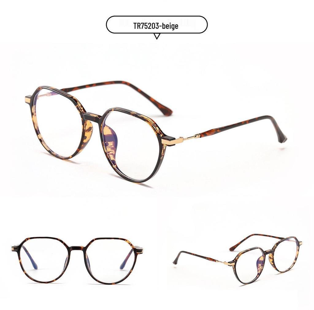 Xunge TR75203 Oval Transparent Student Glasses with TR90 Flat Lens