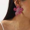 Leichter Luxus Schwerindustrie Eingelegt mit Diamanten Blumenohrringe, Süße Temperament Ohrstecker
