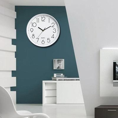 Simple Quartz Wall Big Watch Hanging Clock Bedroom Decoration (White)