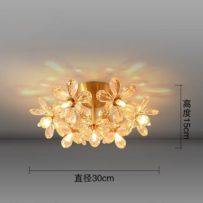 Nordic LED Ceiling Lights Flower Crystal Aisle Corridor Light Entrance Hall Balcony Decor Ceiling Lamp Chandeliers Lampara techo
