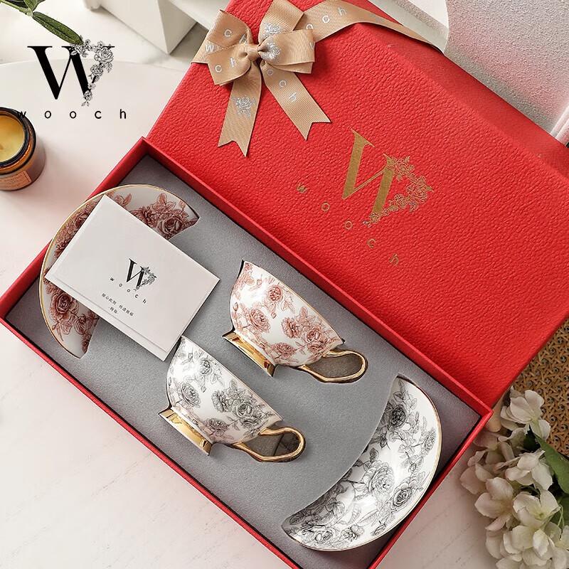 WOOCH Rose Pact Ceramic Cup & Saucer Gift Set