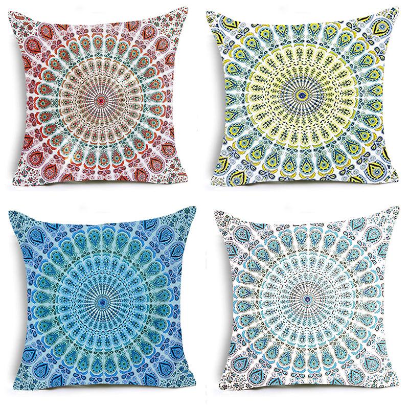 Mandala Series Linen Pillowcase Cushion Cover