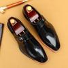 Munch Shoes, Leather Shoes, High-End Patent Leather Glossy Men'S Shoes, British Buckle Business Casual Formal Wear
