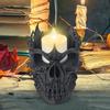 Držák na svíčku lebka Halloweenské dekorace Strašidelný kalíšek na čajovou svíčku Gotická dekorace Pryskyřičný svícen Řemesla na párty Halloween