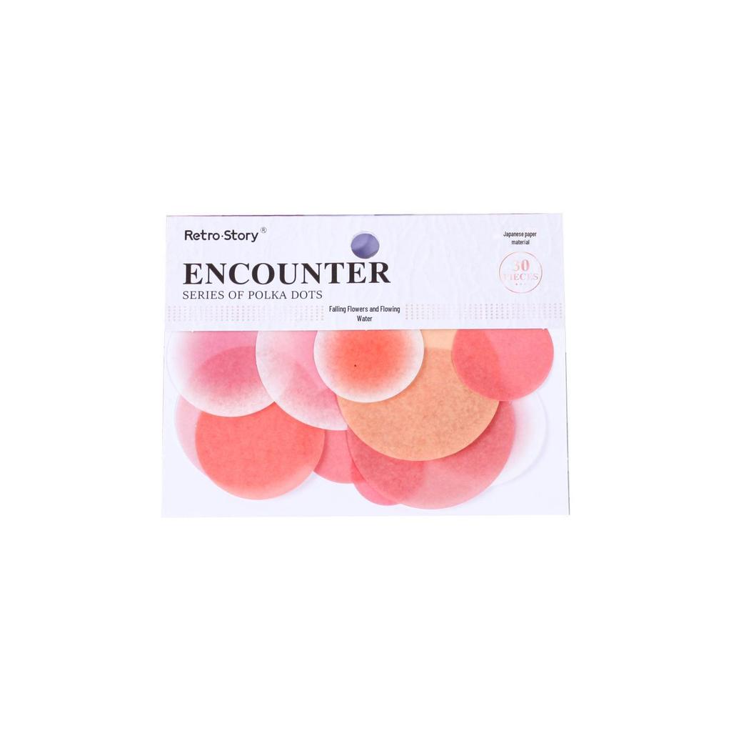 Paper Ink Dot Stickers: Simple DIY Round Journal Decoration Pack for Students